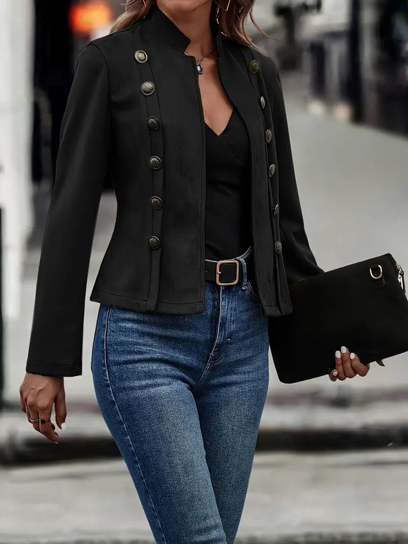 Boudicca: Vintage Long-Sleeve Double-Breasted Jacket