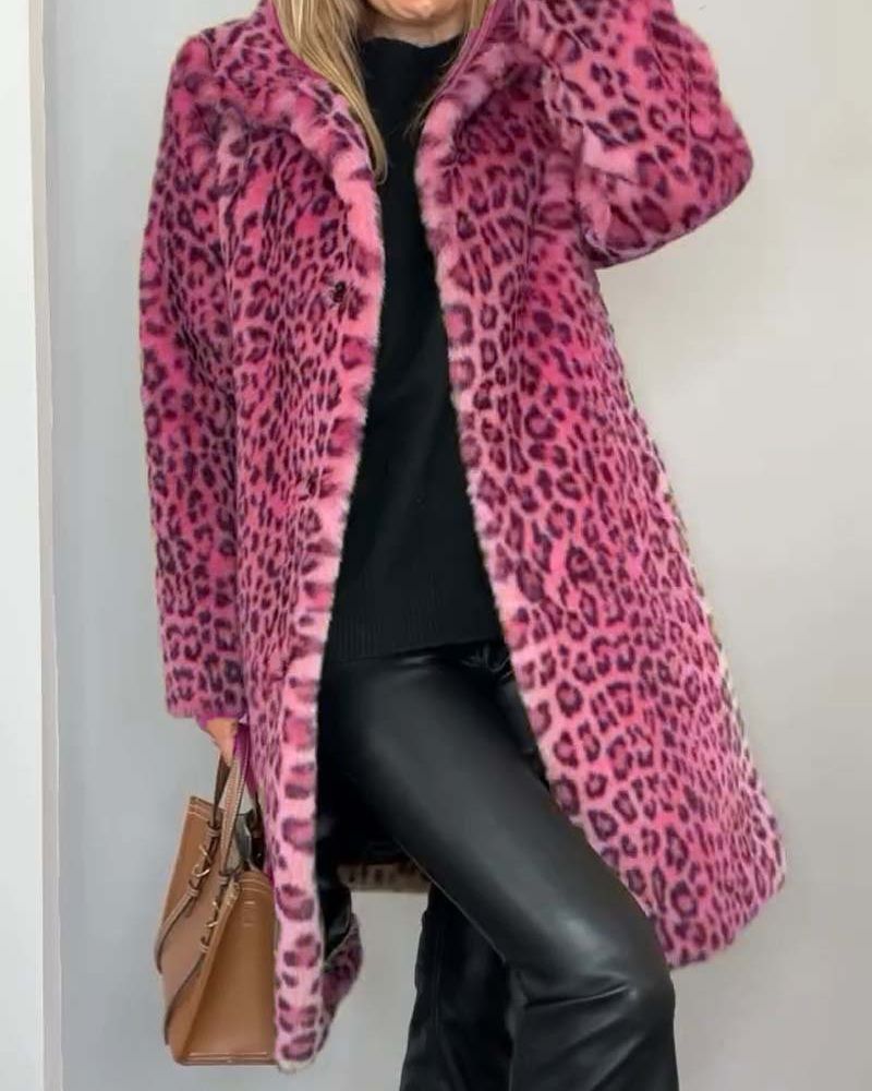 ModeGeist | Leopard Lange Weiche Jacke