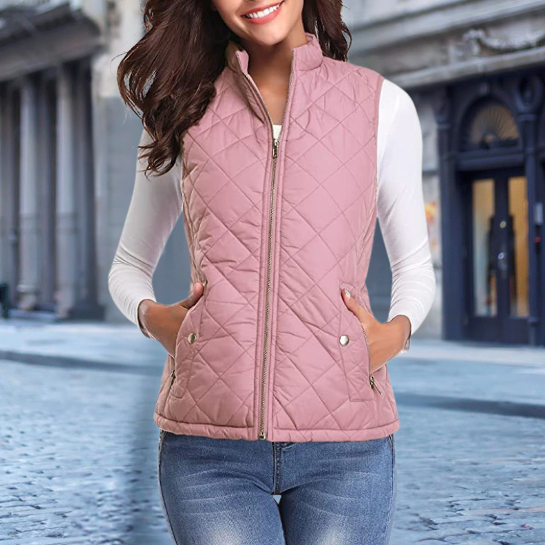 ModeGeist | Elegante Steppjacke mit Zipper für Damen