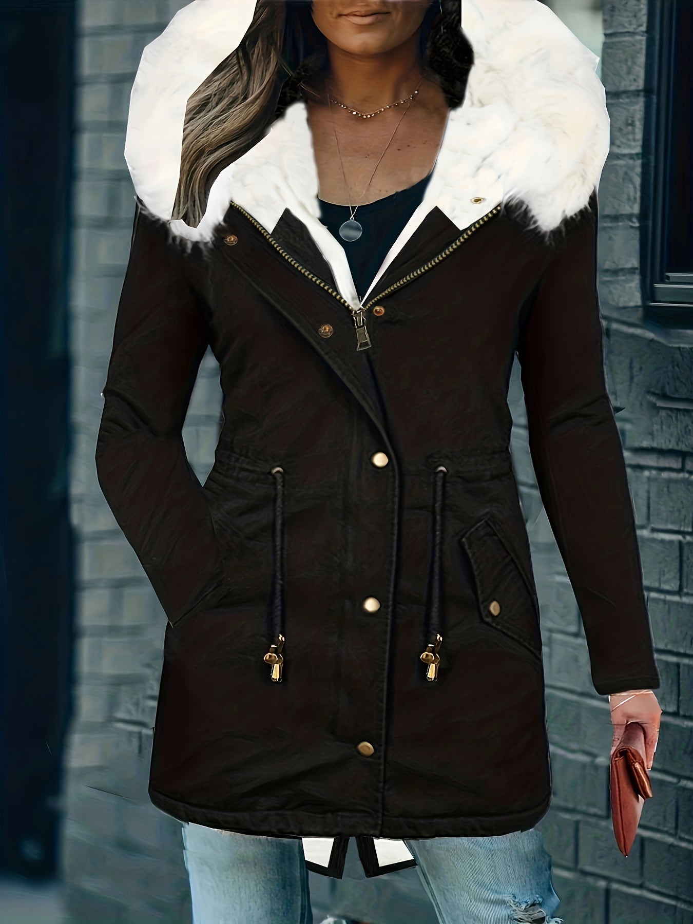 ModeGeist | Kapuzenpullover Zugkordel Parka Mantel