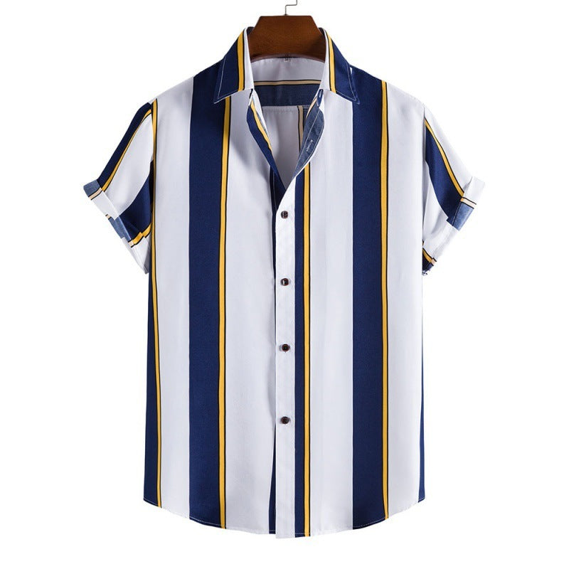 Modernes Herren-Freizeit Hemd im Retro-Stil