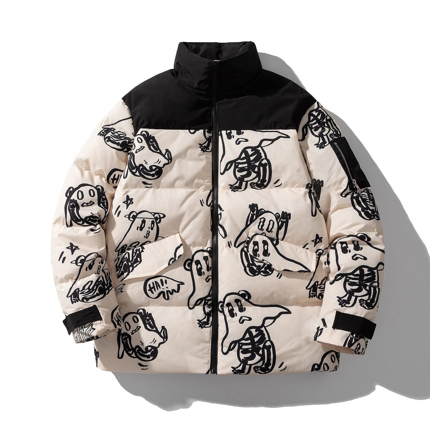 ModeGeist | Bedruckte wattierte Jacke