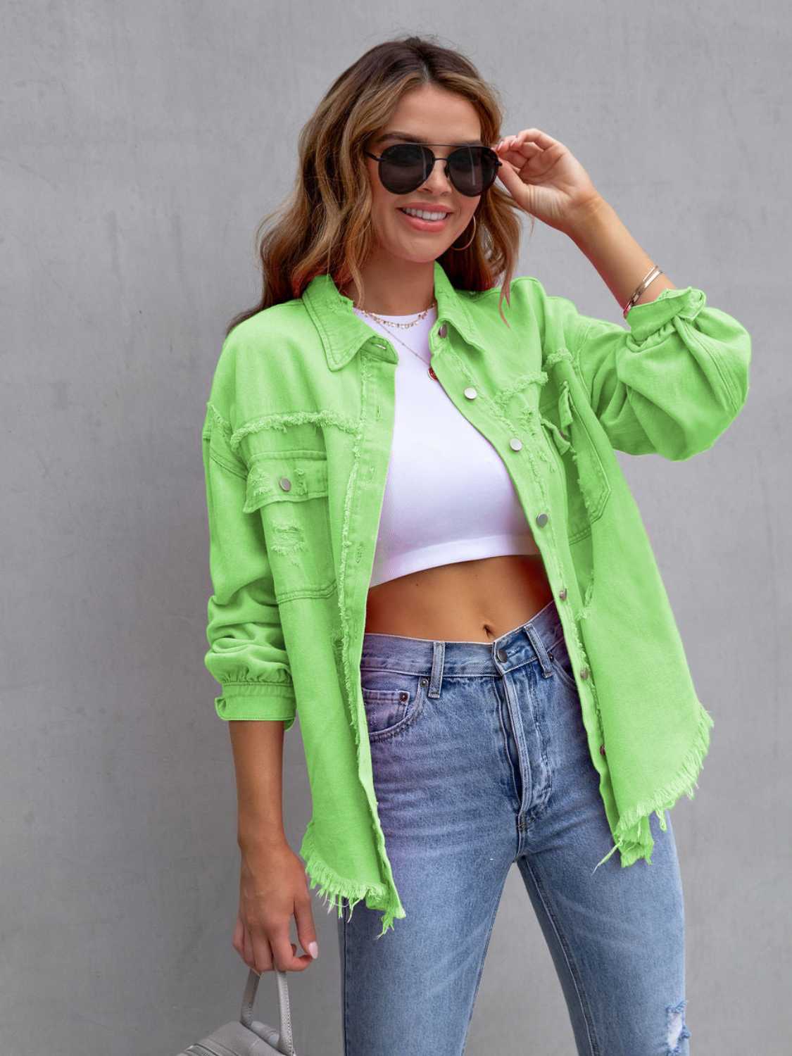ModeGeist | Distressed Drop Shoulder Denimjacke