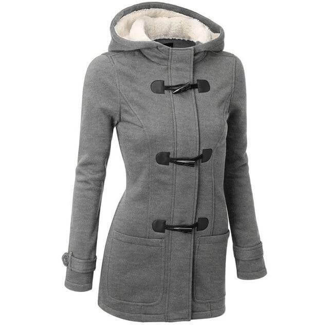 ModeGeist | Damen Gemütliche Fleece Kapuzenjacke