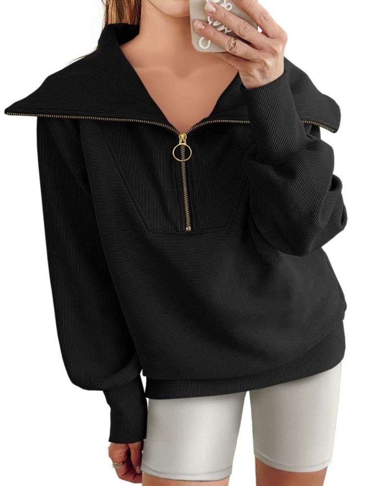 ModeGeist | Halbreißverschluss Vielseitiger Pullover