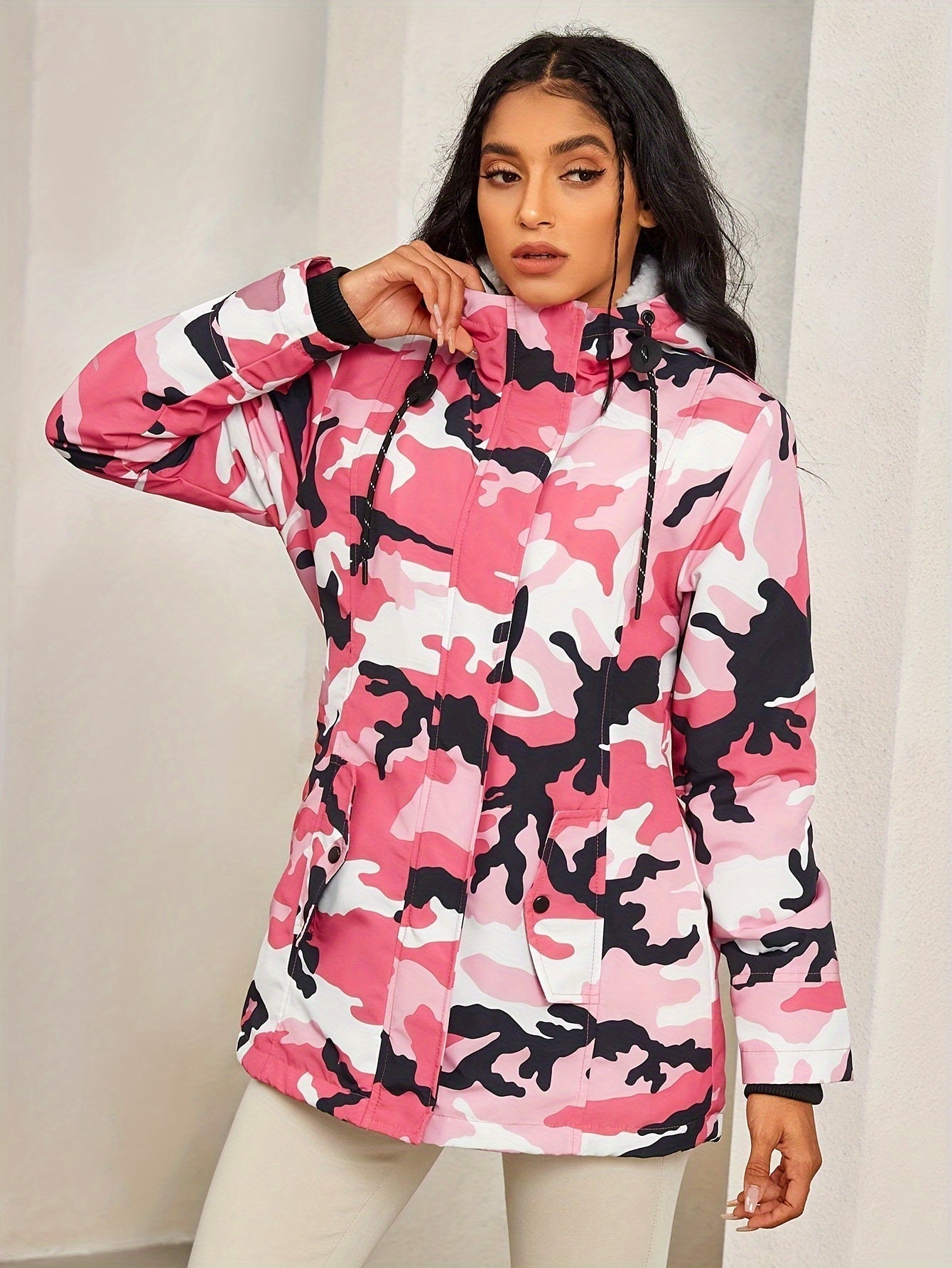 ModeGeist | Winter Casual Cozy mit Fleece-Futter und Kapuze für Damen Ideal für Herbst-Winter