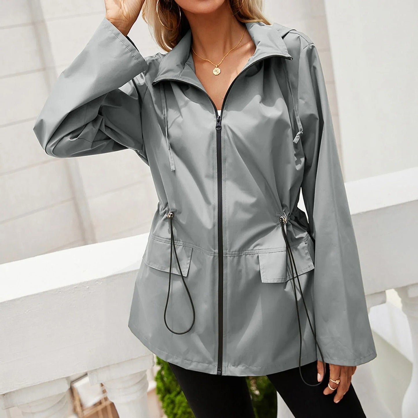 ModeGeist | Moderne Schnitt wasserdichte Damenjacke Tess