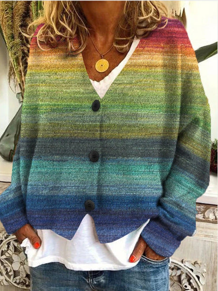 Bequemer, bedruckter Damen-Cardigan von Weichy – stilvoll und bequem