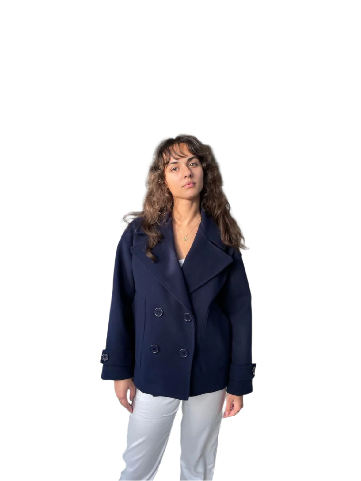 ModeGeist | Dunkelblauer Damen Trenchcoat für jeden Anlass