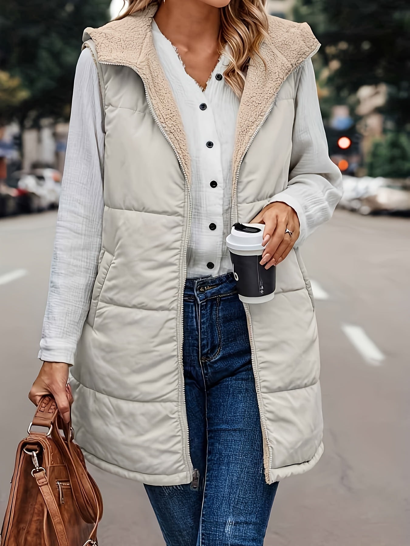 Leyseris Kapuzenweste: Warme Jacke