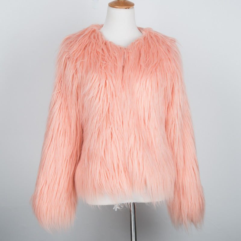 Damen Flauschige Kurzjacke mit elegantem Schnitt und weichem Fellgefühl ModeGeist