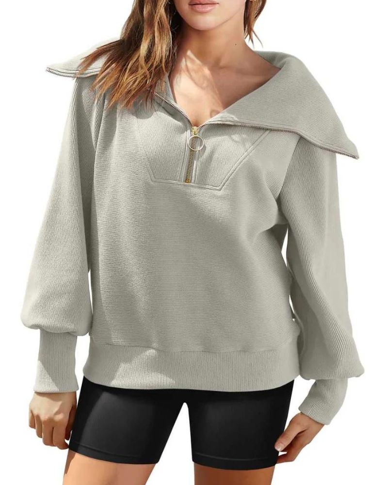 ModeGeist | Halbreißverschluss Vielseitiger Pullover