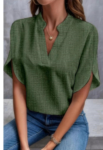 Damen-Chiffonbluse mit V-Ausschnitt von Fudus für den Sommer