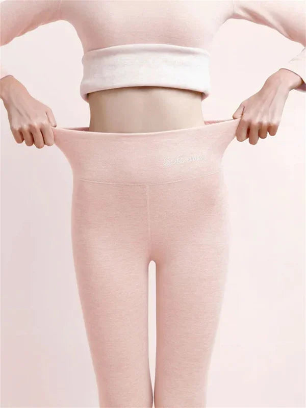 Hochwertige Fleece-Leggings mit hohem Bund für Damen