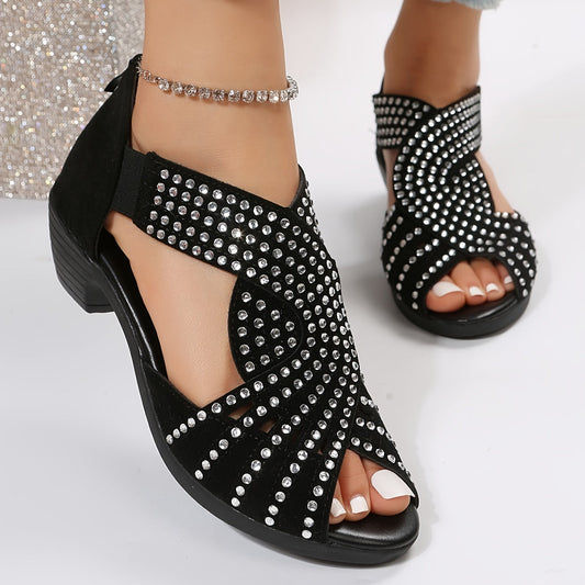 MODEGEIST Damen Sandalen verstellbar Schnalle gepolstert