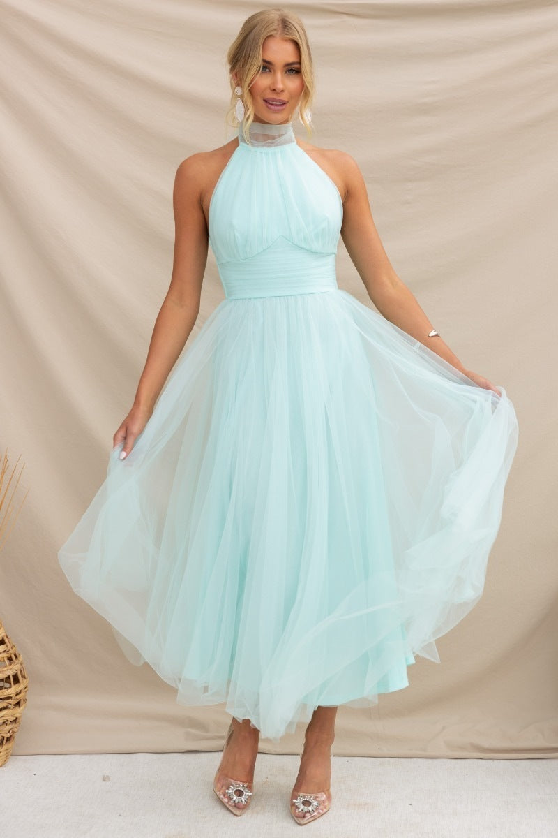 Damen-Kleid von Fudus mit Rollkragen aus Mesh, hängend