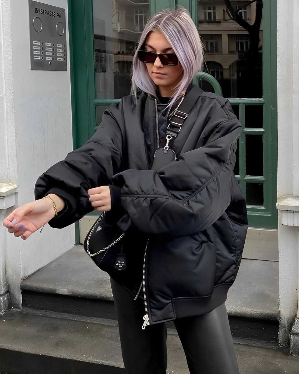 Veronica: Übergroße, gesteppte Bomberjacke