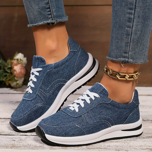 MODEGEIST Damen Sneaker Denim Orthopädisch