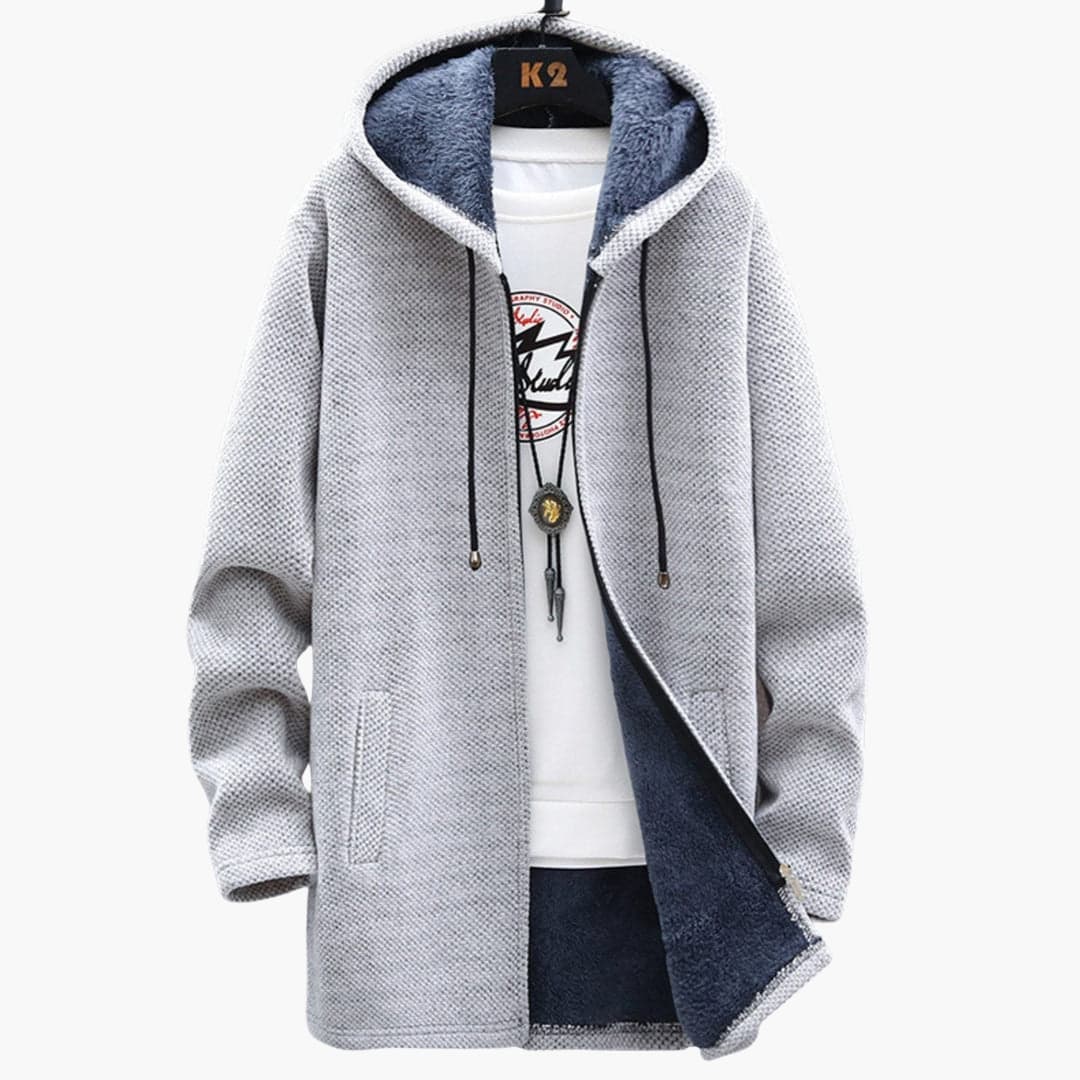 ModeGeist | Lange Kapuzenjacke Weiches Fleecefutter Bequemer Stil