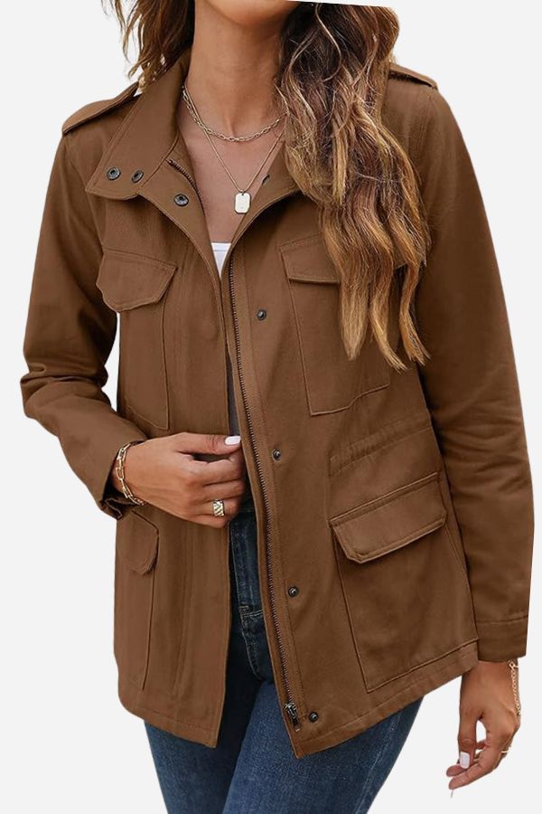 ModeGeist | Kaffeebraune Übergangsjacke