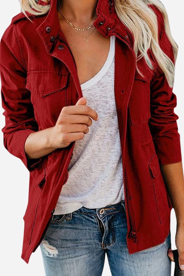ModeGeist | Kaffeebraune Übergangsjacke