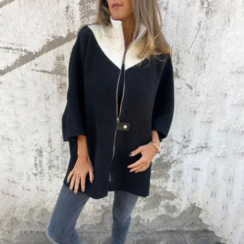 ModeGeist | Bicolor-Langjacke für elegante Lagenlooks