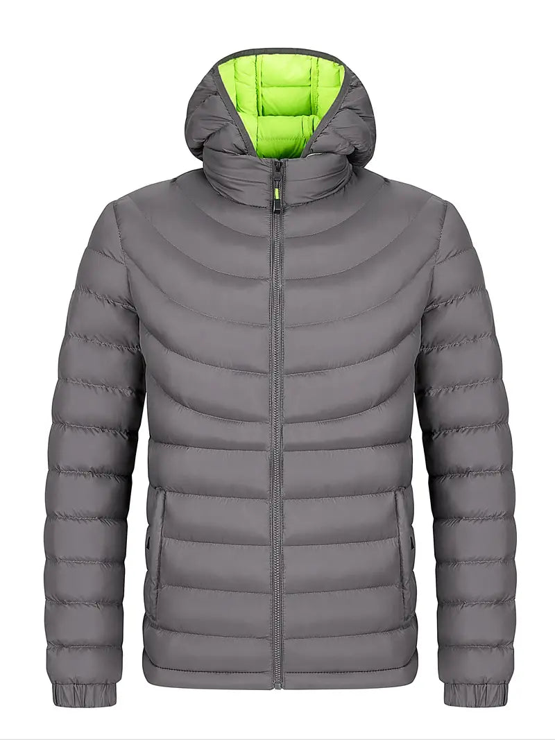 ModeGeist | Herrenjacke mit Hohem Kragen Gefüttert für Herbst und Winter