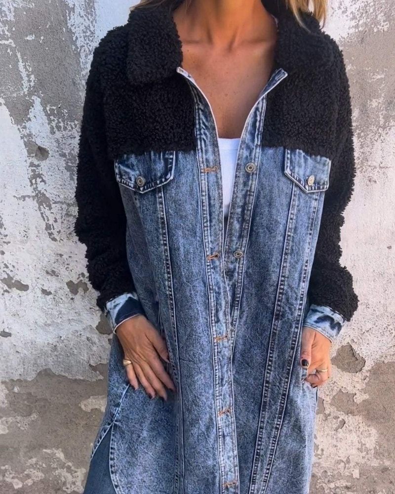 ModeGeist | Revers Einreiher Denim Jacke