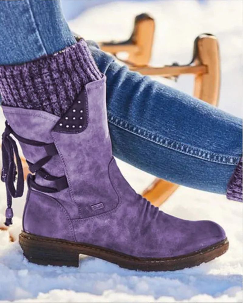 ModeGeist | Echtes Leder Winterstiefel