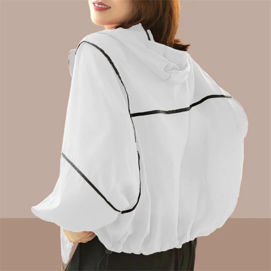 ModeGeist | Sommerjacke mit Belüftetem Kapuze