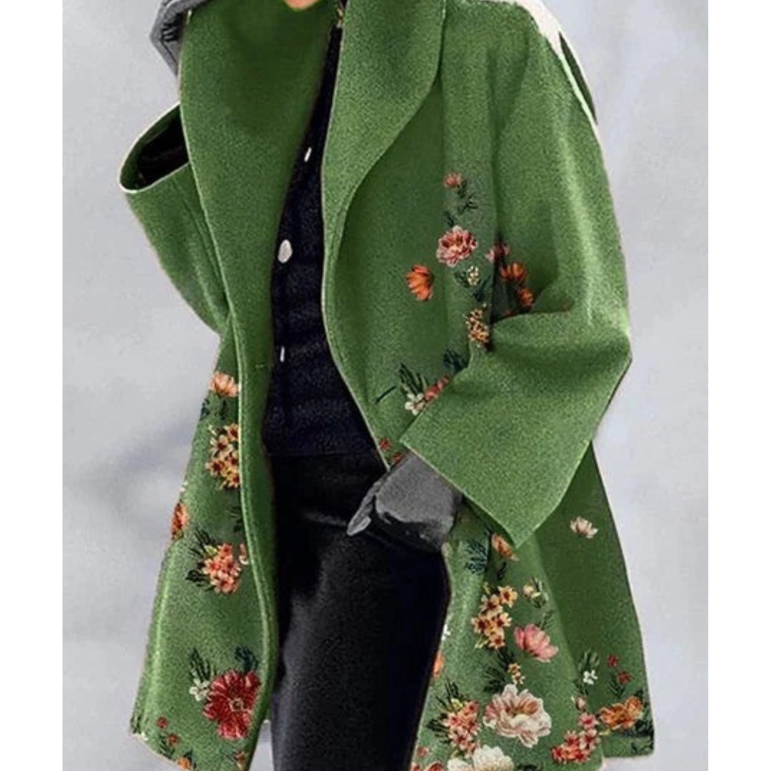 ModeGeist | Lange Winter Bedruckter Mantel - Warme