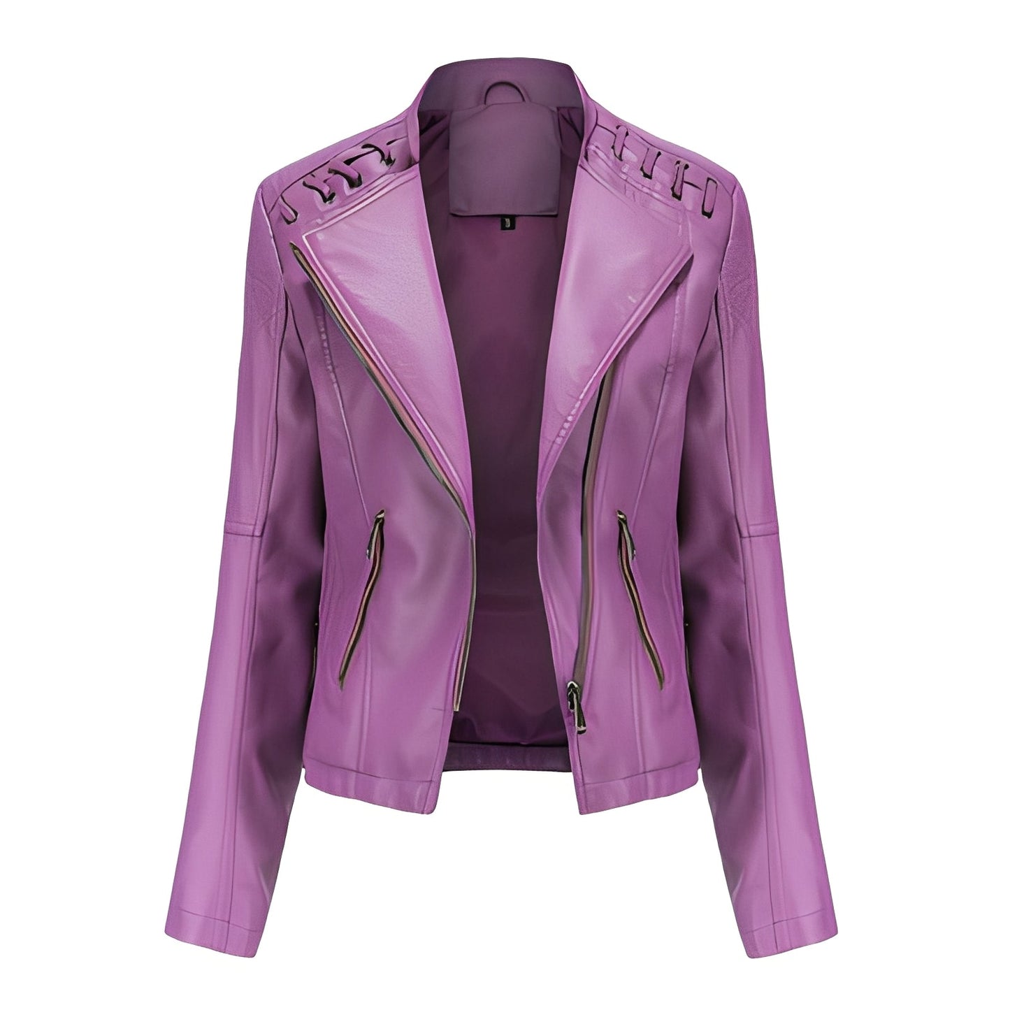 ModeGeist | Stilvolle, slim kurze Lederjacke für Damen