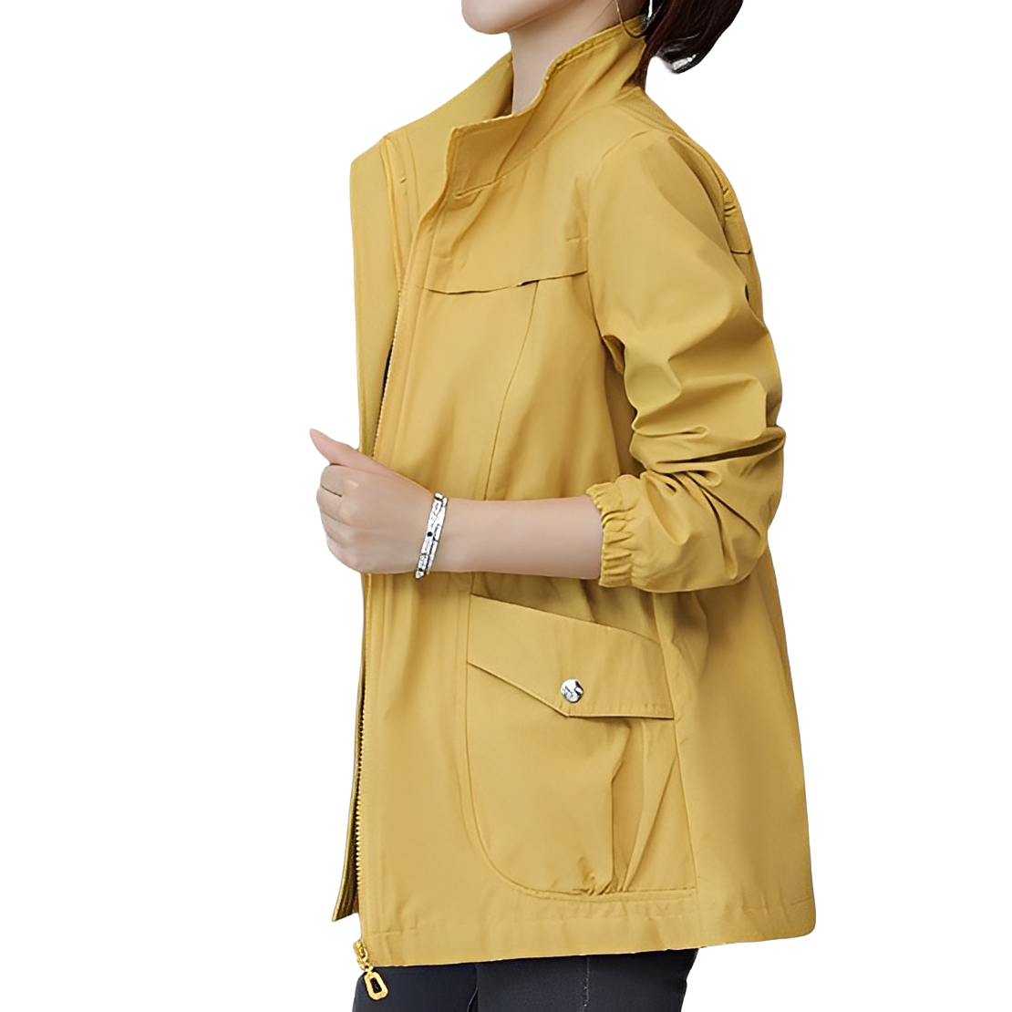 ModeGeist | Stylische Jacke mit verstellbarem Bund für Frauen