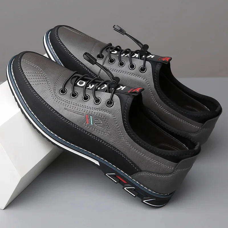 Ewald Herren-Sneaker: Schnürschuhe mit farblich abgesetzter Sohle