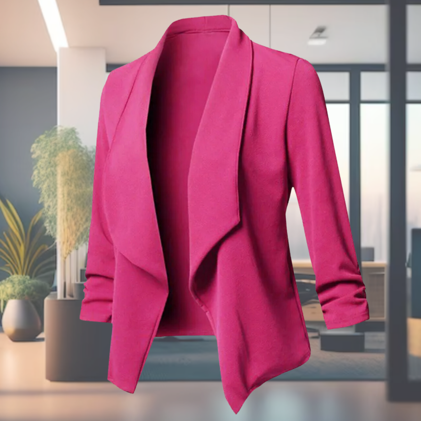ModeGeist | Offener Damenblazer Mit Langen Ärmeln