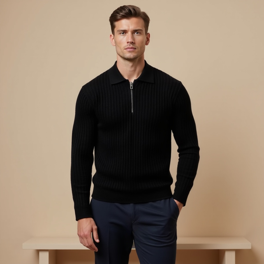 Strickpullover ARMIN mit Reissverschluss