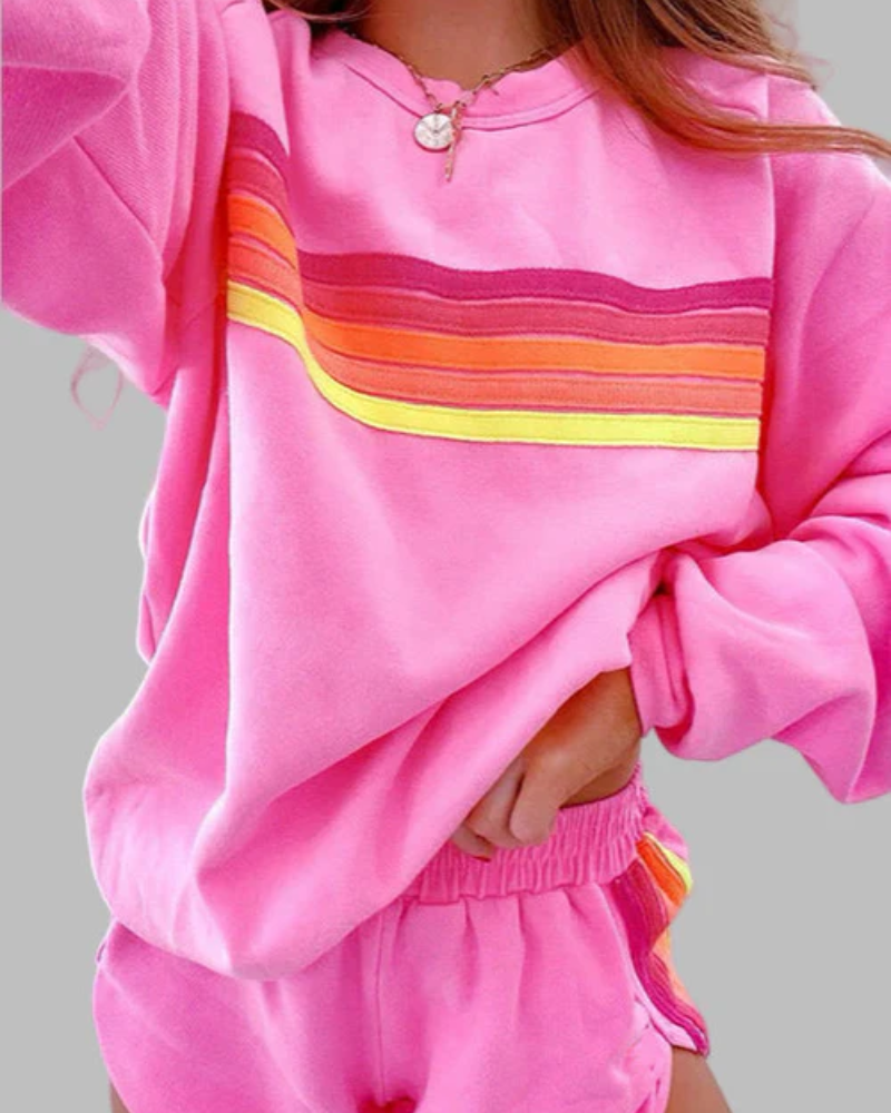 ModeGeist | Gestreiftes Pyjama-Set