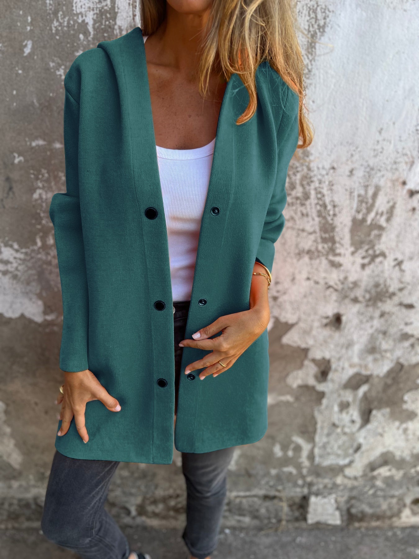 Lässige Bonafita Karlien Kapuzenjacke mit einem Reißverschluss