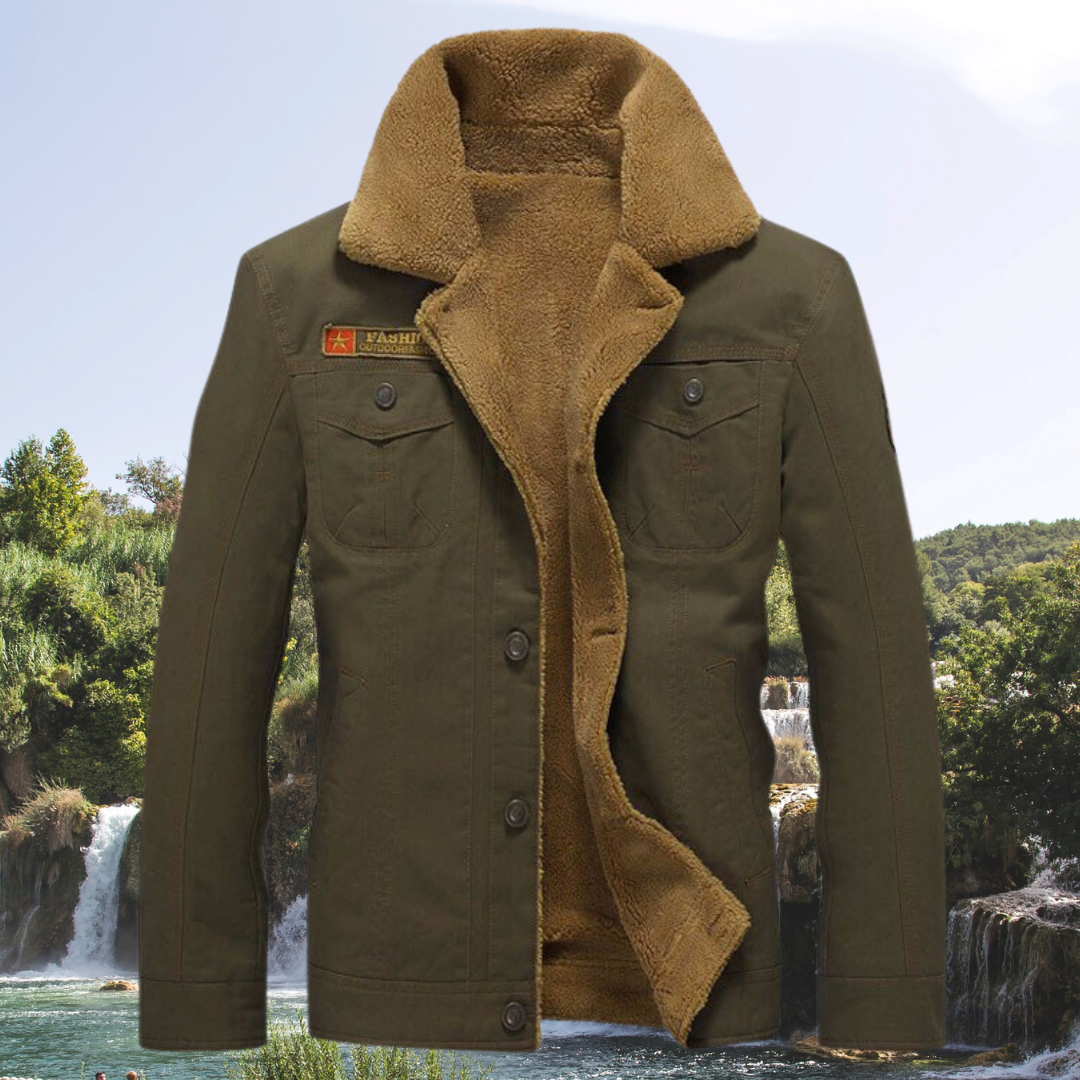 Männer Winterjacke mit Sherpa-Futter