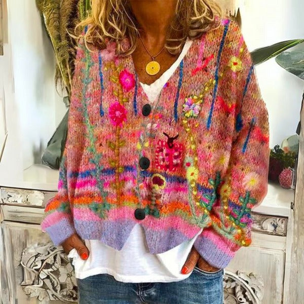 ModeGeist | Damenpullover mit Floralen Motiven