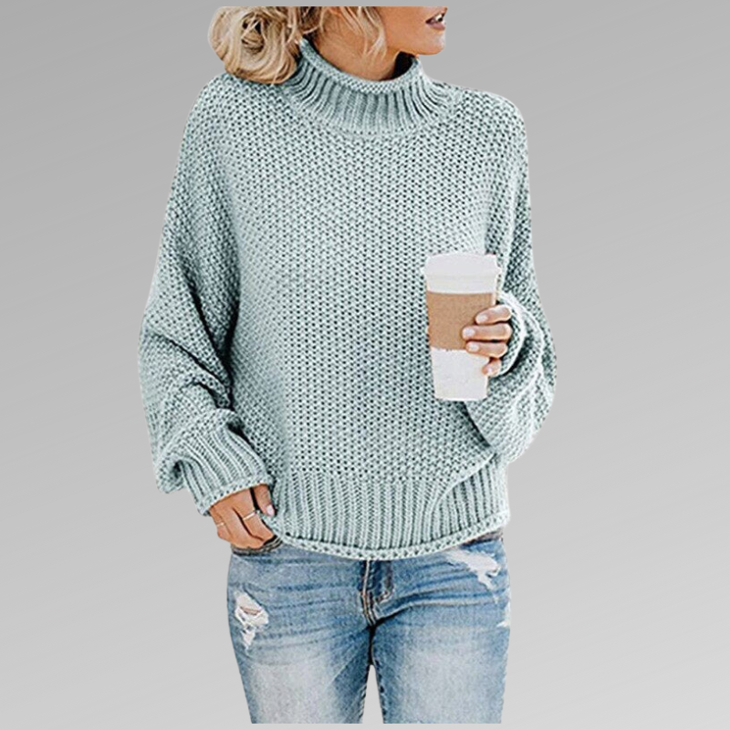 ModeGeist | Hochkragen Strick Langarm Pullover