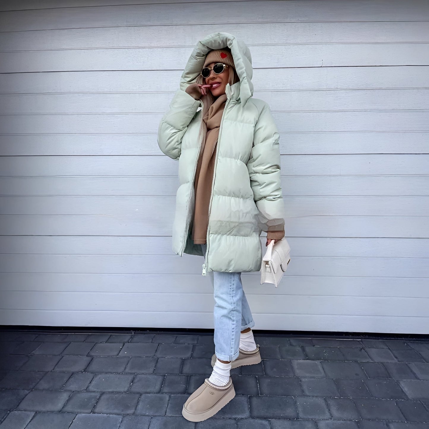 ModeGeist | Elegante, gepolsterte Parkajacke für Frauen