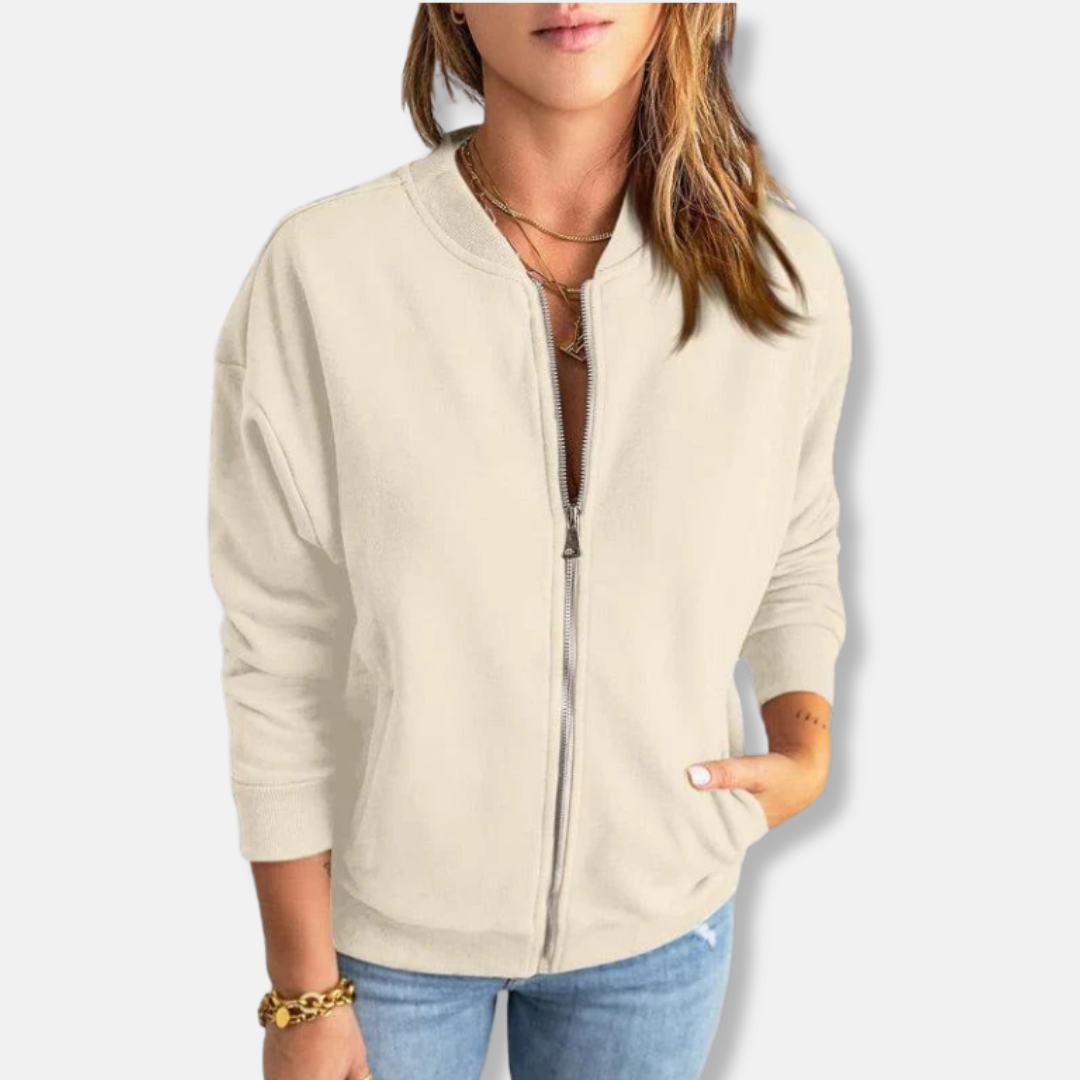 ModeGeist | Jacke - Leicht - Lässige Passform - Reißverschluss - Rippenbündchen - Lässiger Look