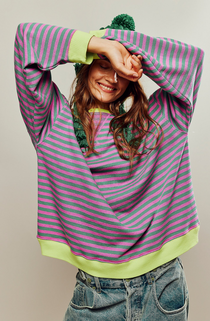 Fudus Oversized Striped Jersey