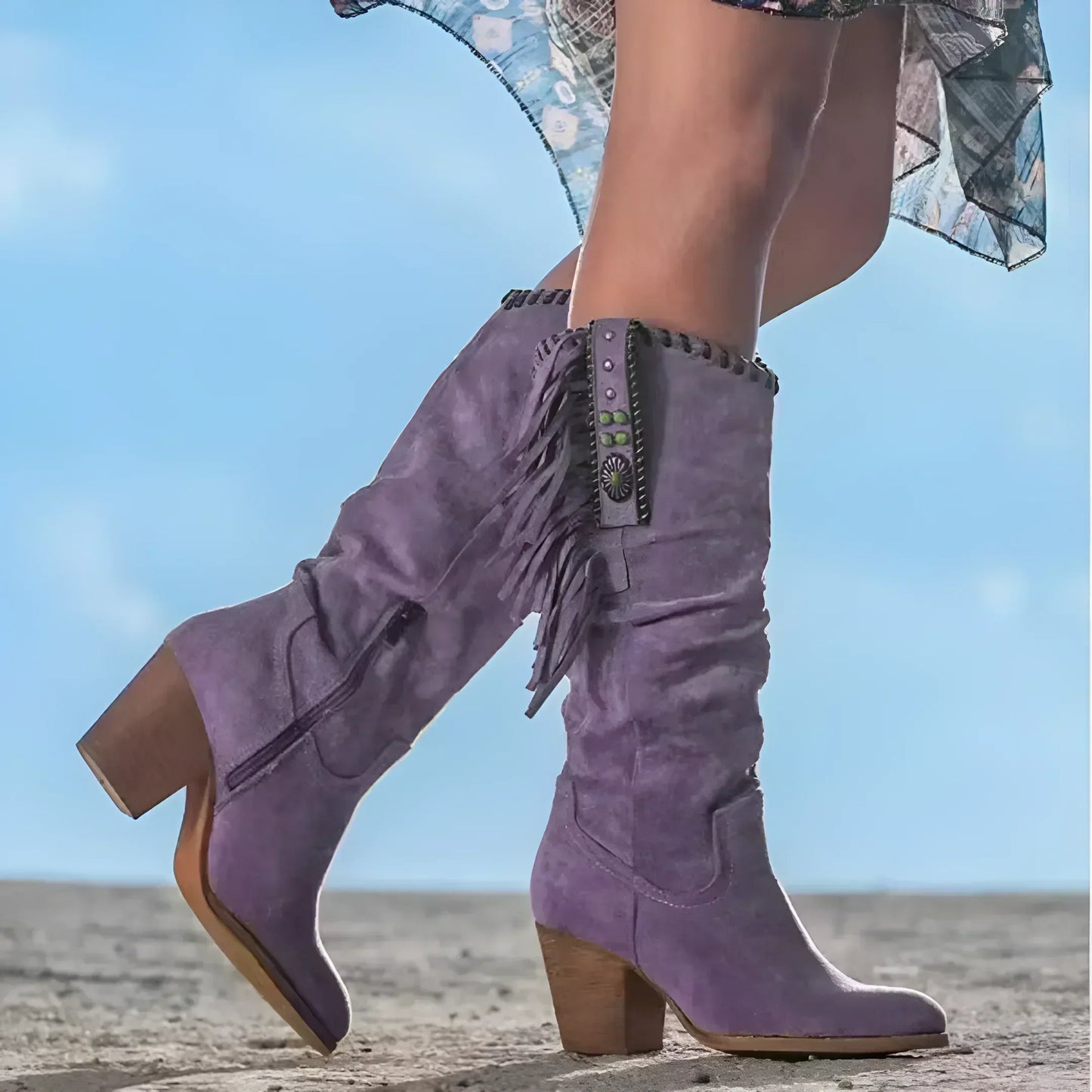 Damen-Cowboystiefel aus echtem Leder von Nathalie™