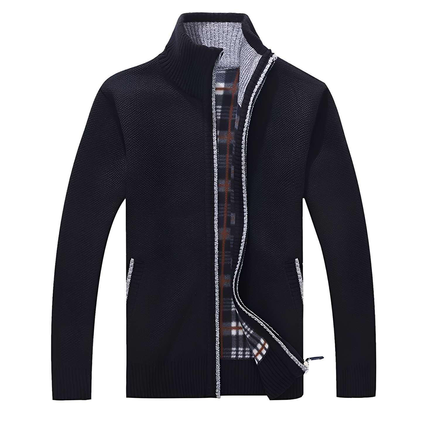 ModeGeist | Stylischer Cardigan mit weichem Fleece-Futter für Männer