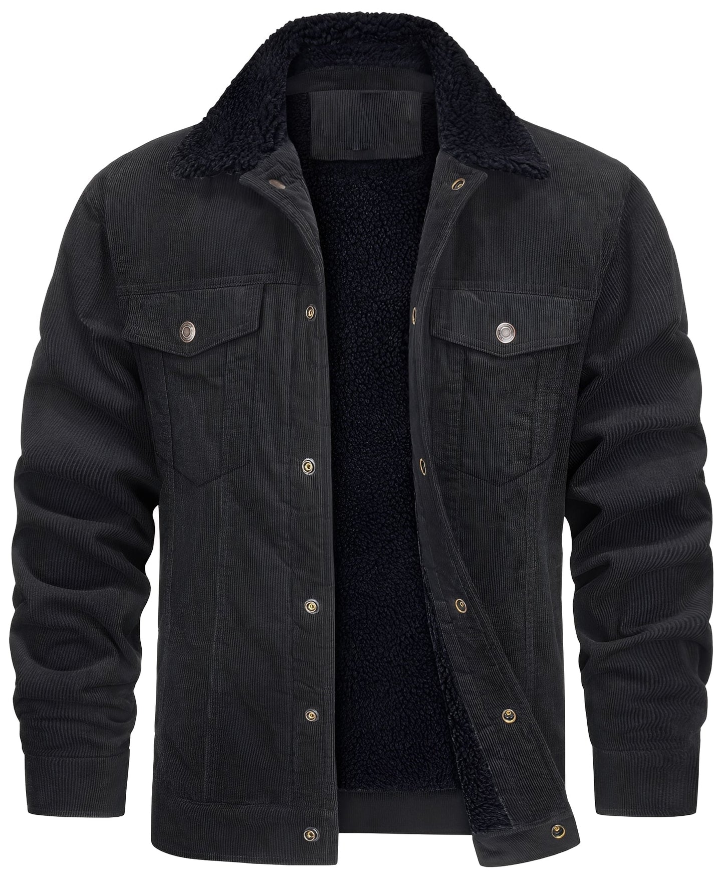 ModeGeist | klassische Cord-Plüschjacke für Männer