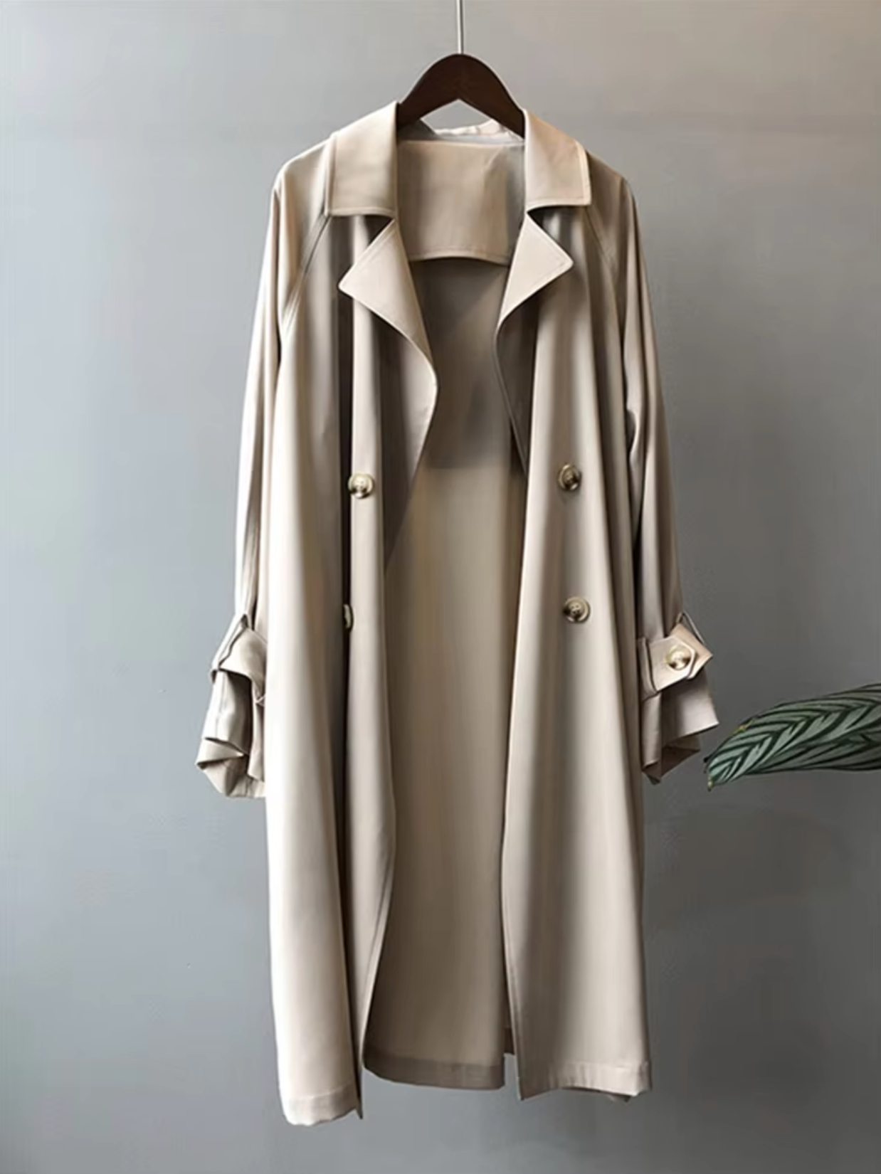 ModeGeist | Damen Langer Wasserdichter Trenchcoat Lässig