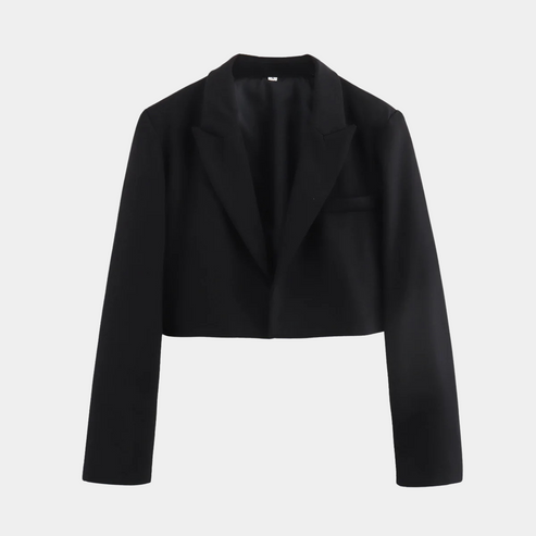 ModeGeist | Cropped Blazerjacke Maßgeschneiderte Langarm Open Front