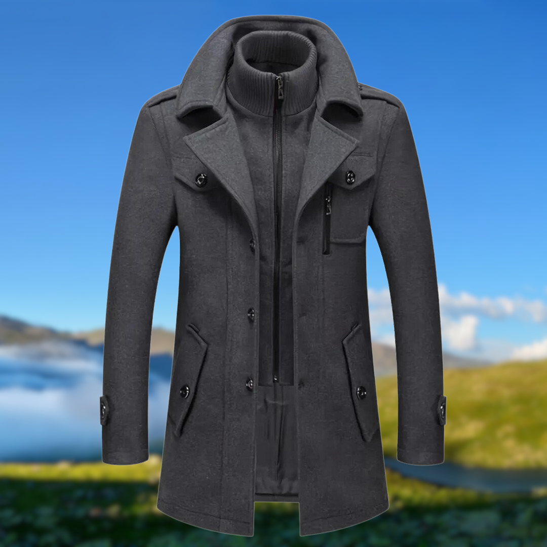 ModeGeist | Doppelkragenjacke mit Funktionalem Design